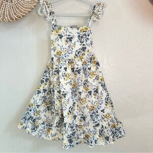 Joie Girls Floral Cotton Dress with Ruffle Details. Size 4T